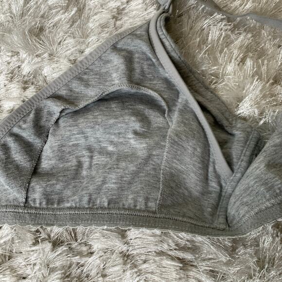 Savage X Fenty Gray Cotton Blend Nursing Bralette Sz 14-16 - Picture 6 of 11